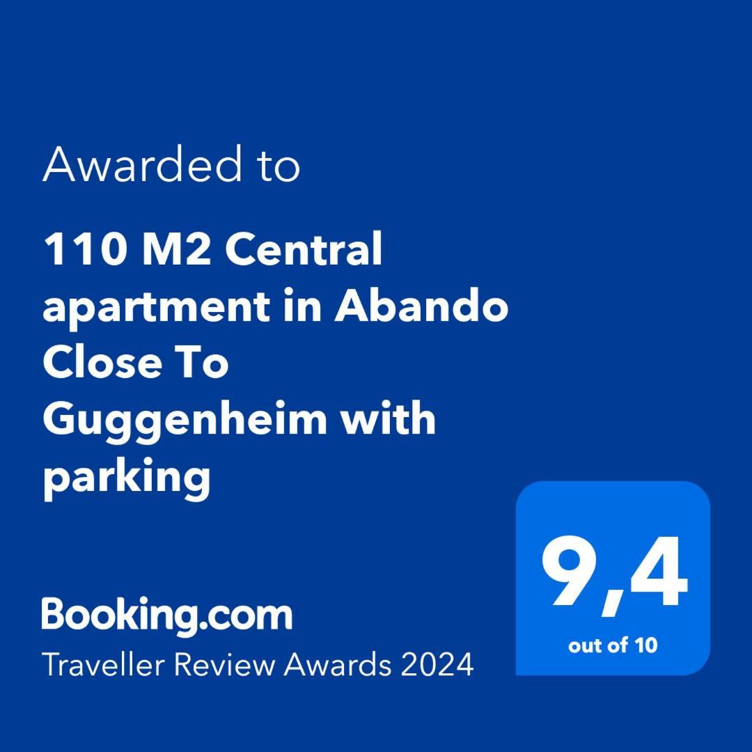 110 M2 Central Apartment In Abando Close To Guggenheim With Parking Bilbao Bagian luar foto